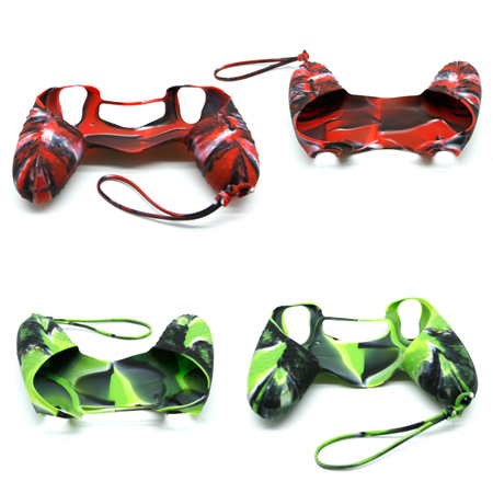 PS4 handle silicone sleeve camouflage pattern with a hand rope