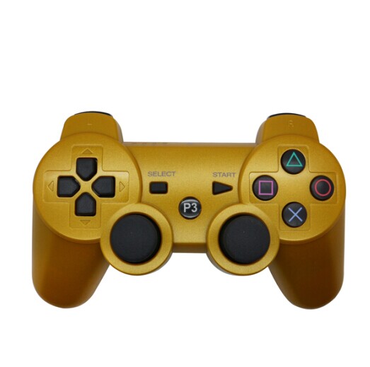 PS3 Bluetooth handle golden appearance